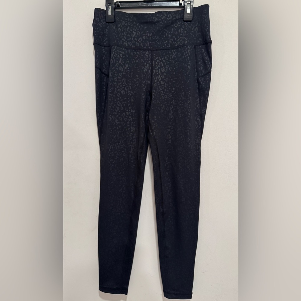 Sweaty Betty Size 8 Black Leopard Print black Leggings